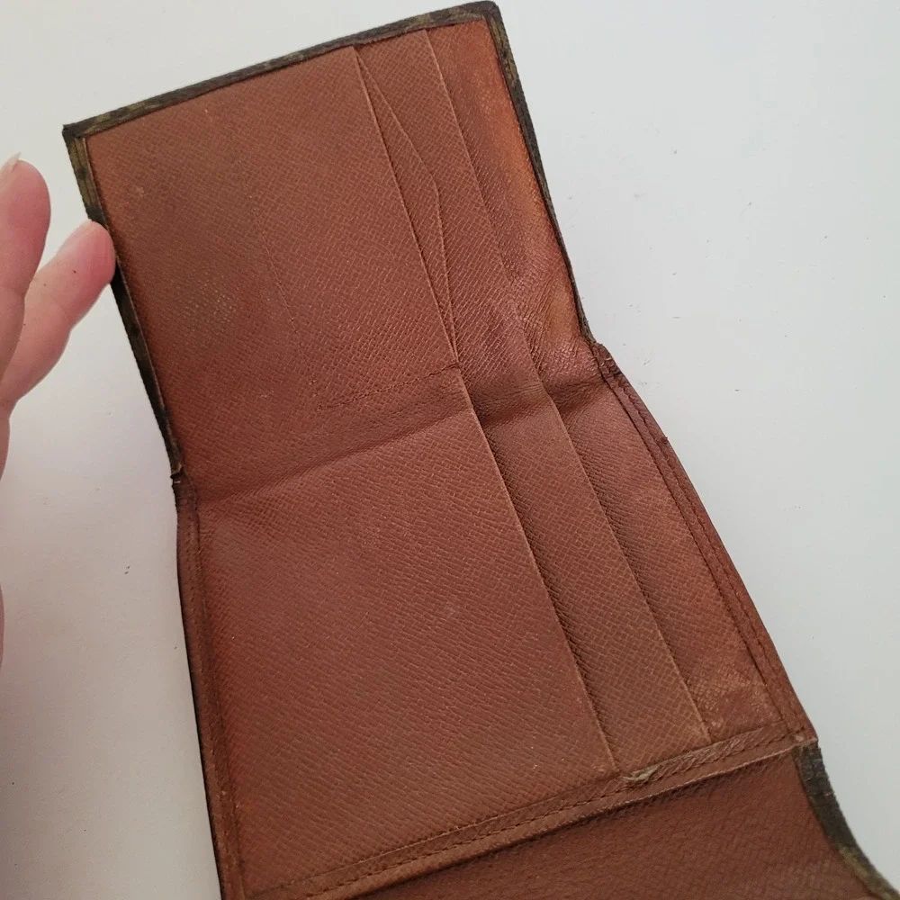 Louis Vuitton Monogram Canvas Elise Trifold Wallet Brown Compact Wallet